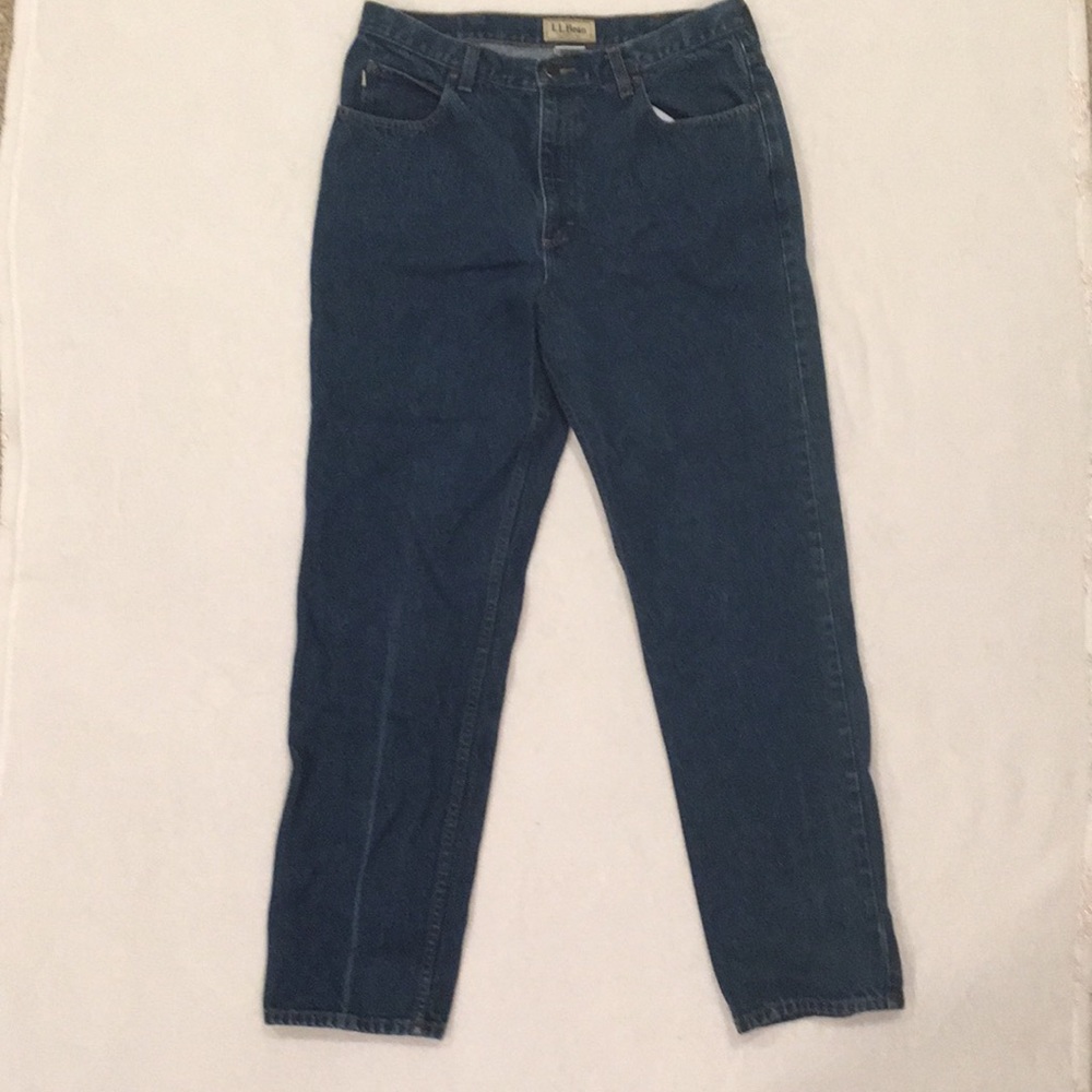 ll bean classic fit dark wash jeans ✨